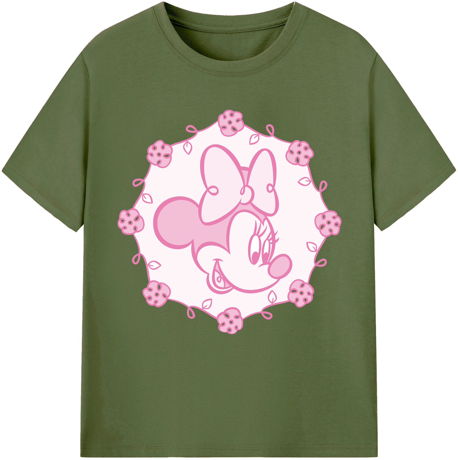 （画像用） ミッキーマウス Mickey Mouse 綿100％半袖Tシャツ（フロントプリント）
